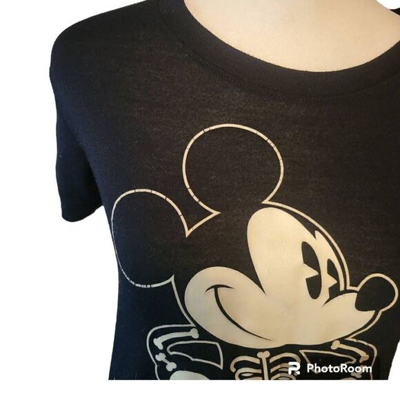 Disney Halloween Mickey Mouse Skeleton T-shirt Size XS - Picture 3 of 5